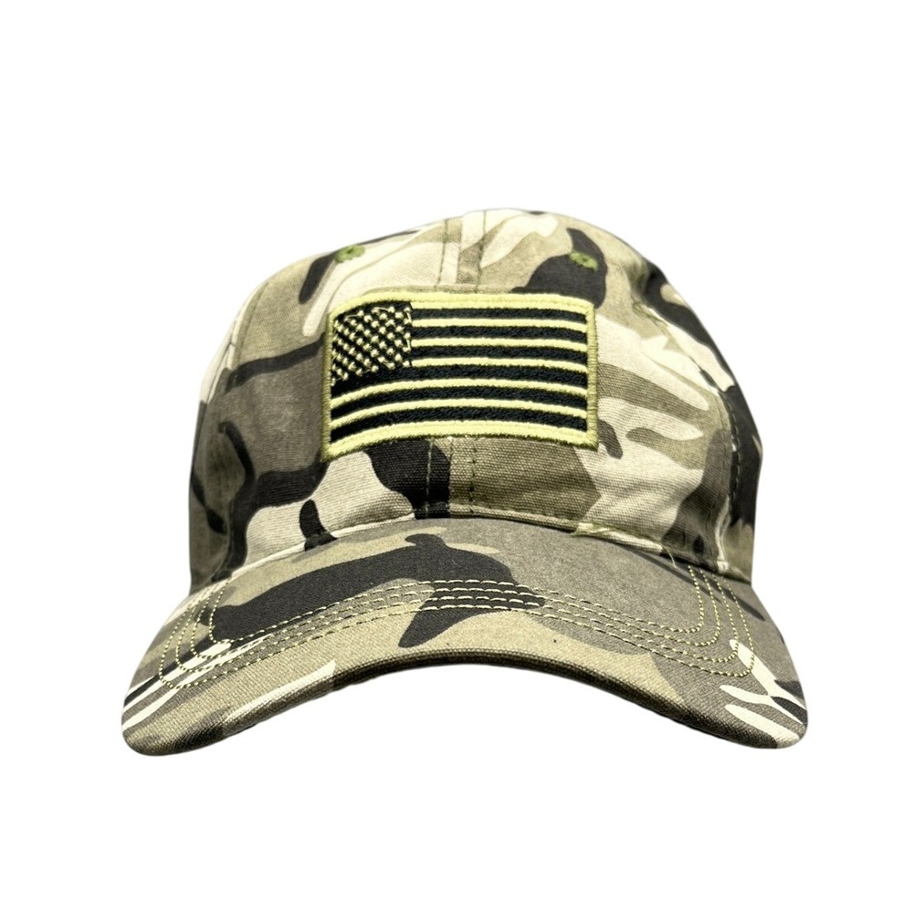 Camo Tactical Hat Adjustable Military Baseball‎ Cap American Flag Adventurecore